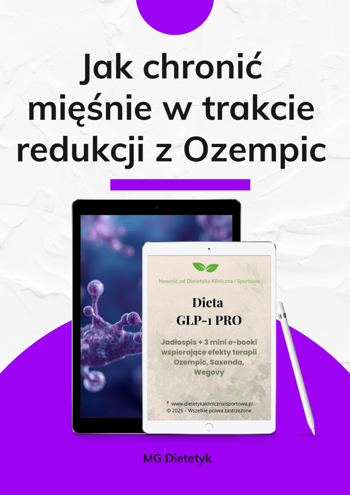 Mini e-book dla osób na terapii GLP-1. Dowiedz się, jak zapobiec utracie mięśni i wspierać metabolizm podczas odchudzania z Ozempic. ebook Jak chronić mięśnie w trakcie redukcji z Ozempic – wsparcie dla osób stosujących GLP-1